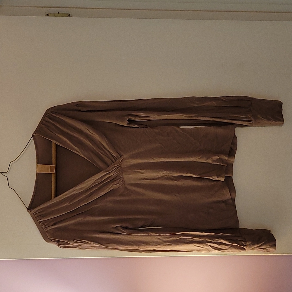 LEL long sleeve shirt coffee size medium